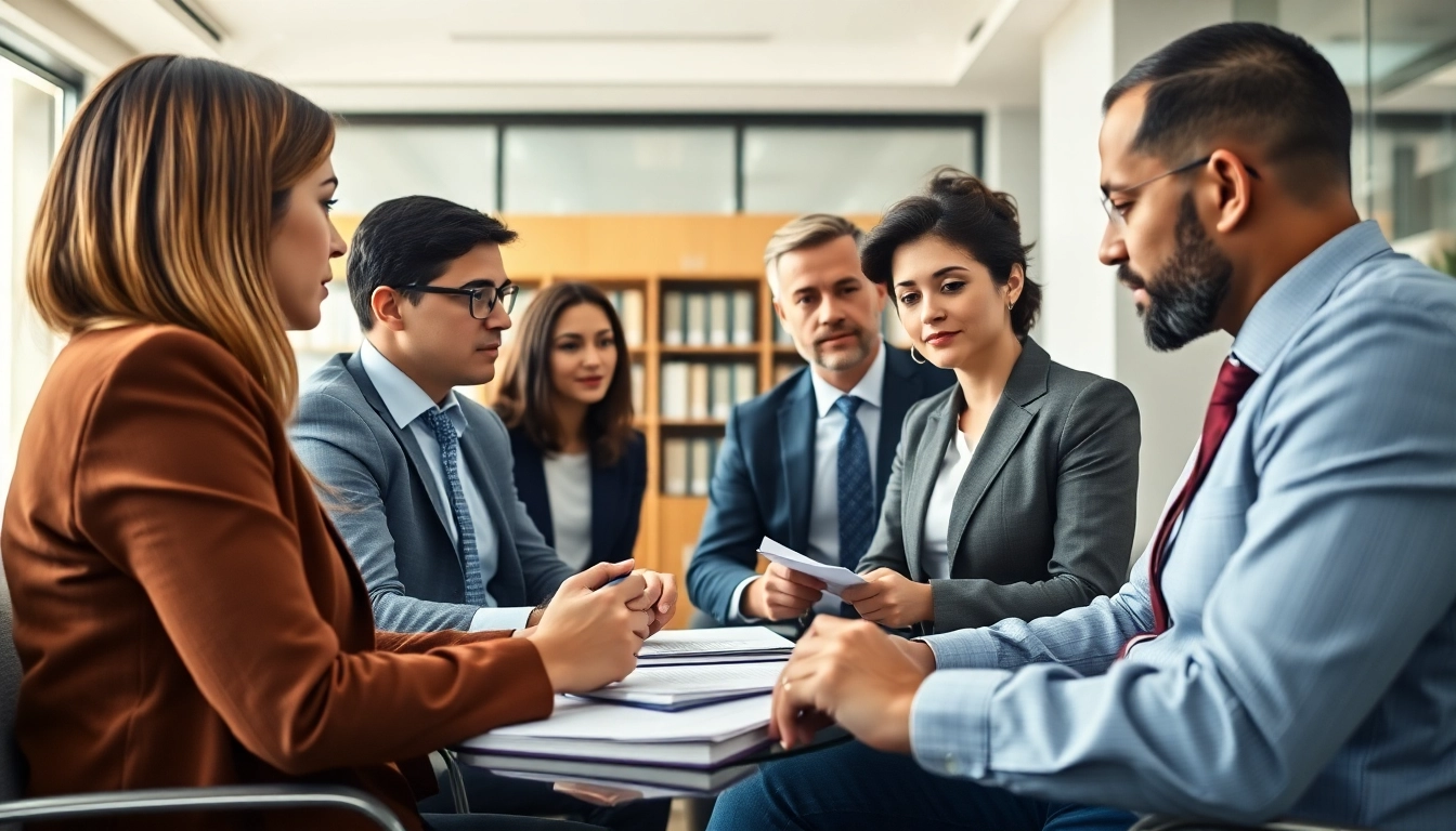 Consulting Seattle Social Security Disability Lawyers meeting with a client in a professional office
