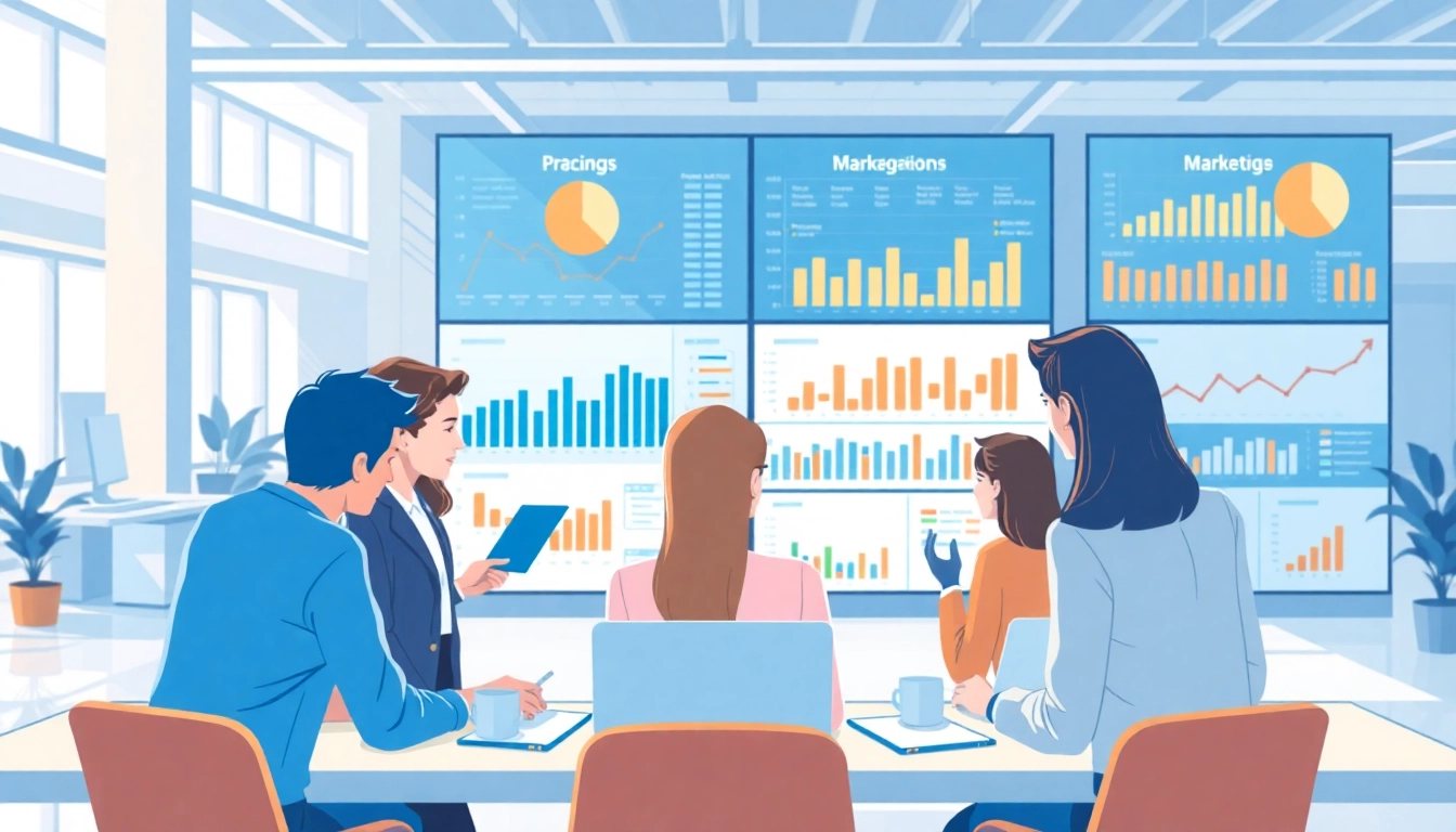 Analyze competitor pricing strategies in a collaborative business setting with visuals of teamwork.