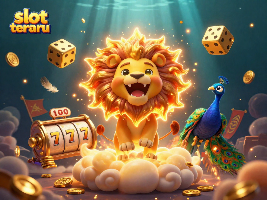 Experience slot terbaru with vibrant 3D illustrations of casino characters and elements in dynamic action.