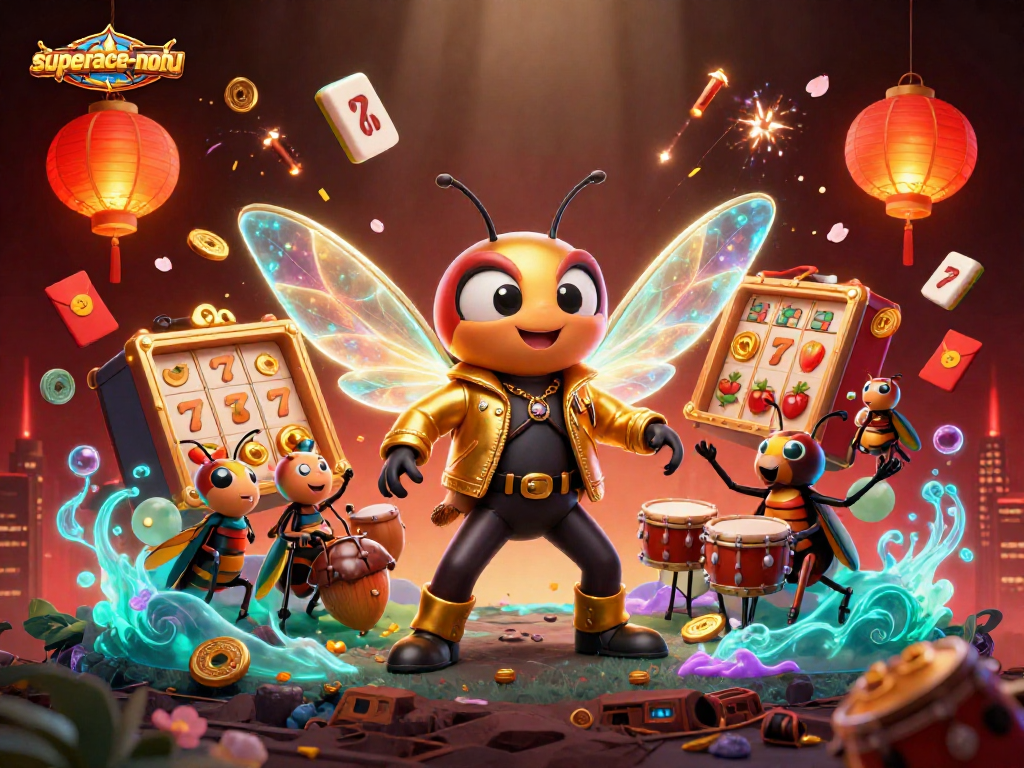 Experience the excitement of superace-nohu with a vibrant 3D illustration of a dynamic gaming scene.