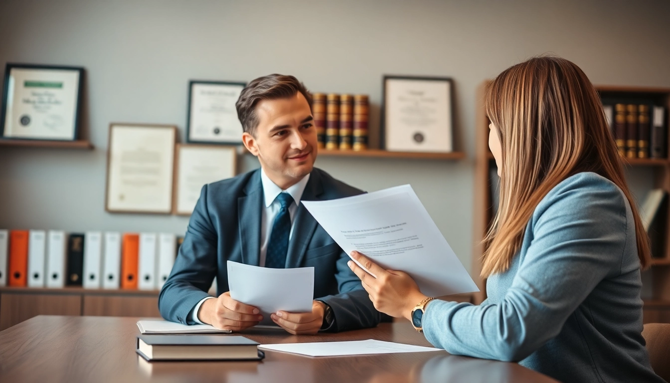 San Antonio accident lawyer providing legal advice in a professional office with a client.