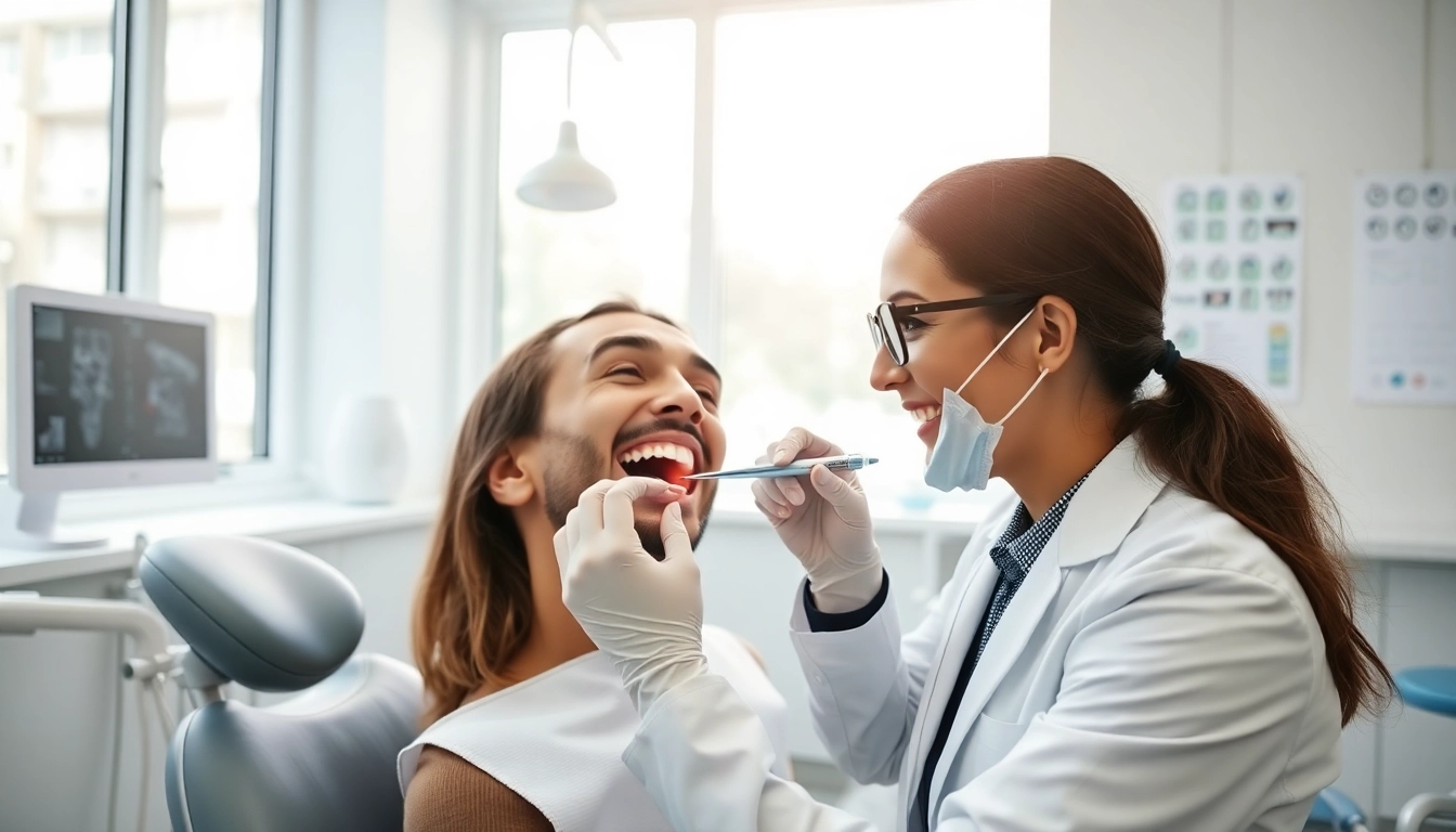 Orthodontist Edmonton providing patient care in a modern dental clinic.