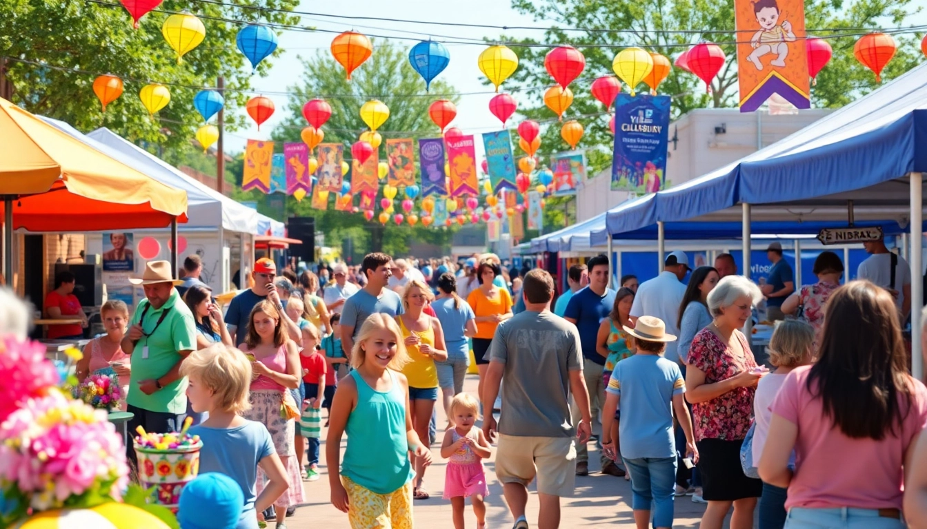 Enjoy lively Clarksburg events featuring families at a vibrant outdoor festival.