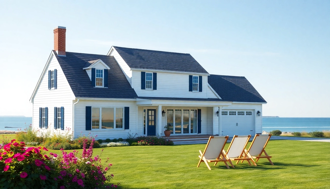 Additions to a cape cod home featuring an expansion and garage in a charming coastal setting.