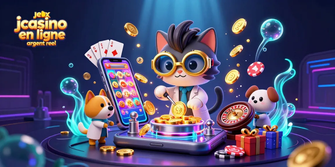 Découvrez les jeux casino en ligne argent réel avec des illustrations dynamiques et colorées.
