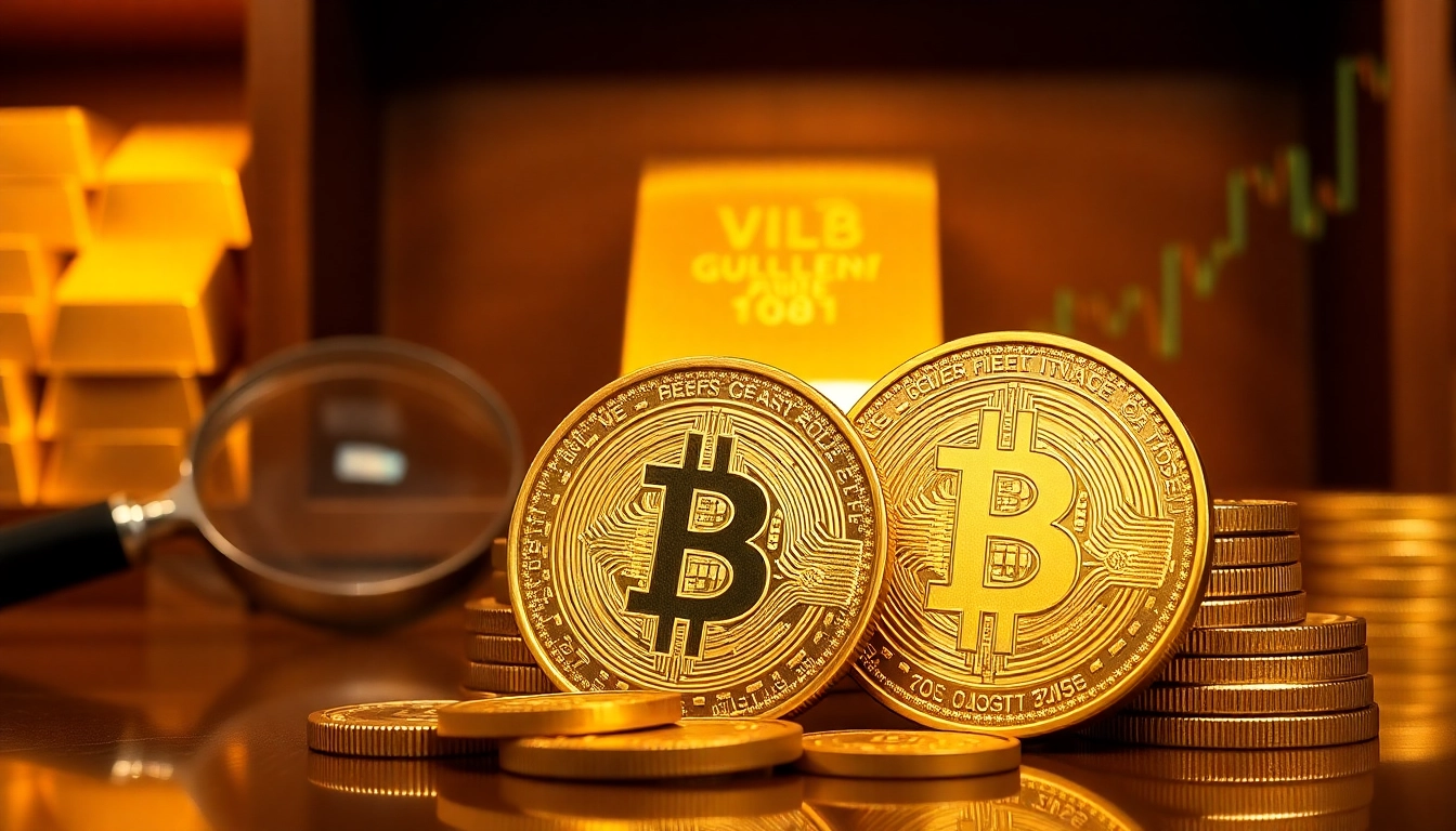 Analyze the current gold price in usa with luxurious gold bullion coins on display.
