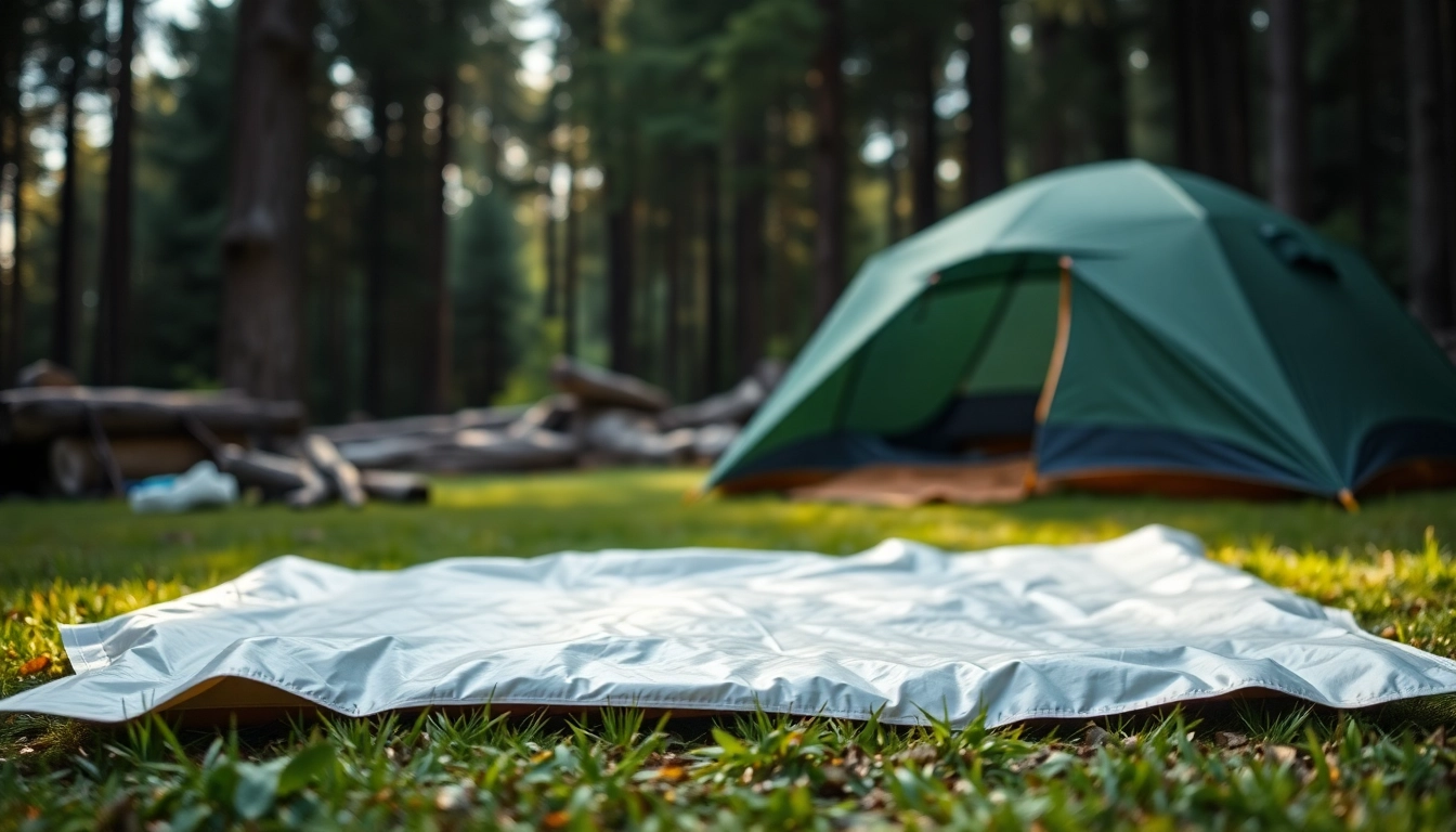 Using an emergency blanket to provide warmth in outdoor emergencies, showcasing its reflective design.