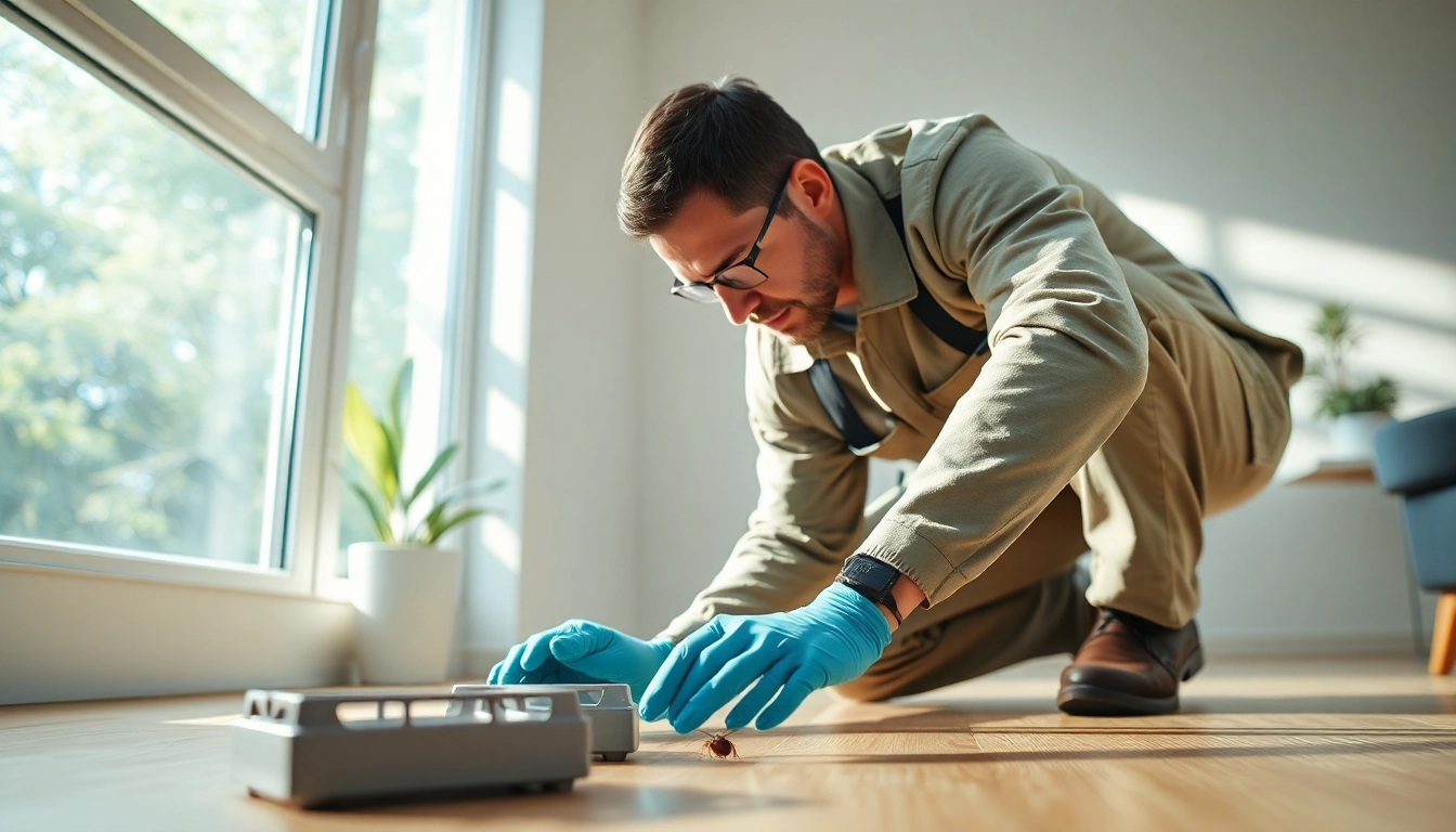Expert performing silverfish removal service in a client’s home with modern techniques.