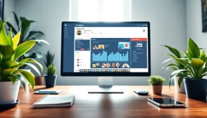 Enhance your strategy with an Instagram smm panel dashboard in a vibrant workspace.
