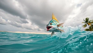 Catch a stunning Roosterfish fishing Mexico leaping from vibrant waters.