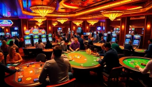 คาสิโน ที่มีบรรยากาศตื่นเต้น กับผู้เล่นกำลังสนุกสนาน