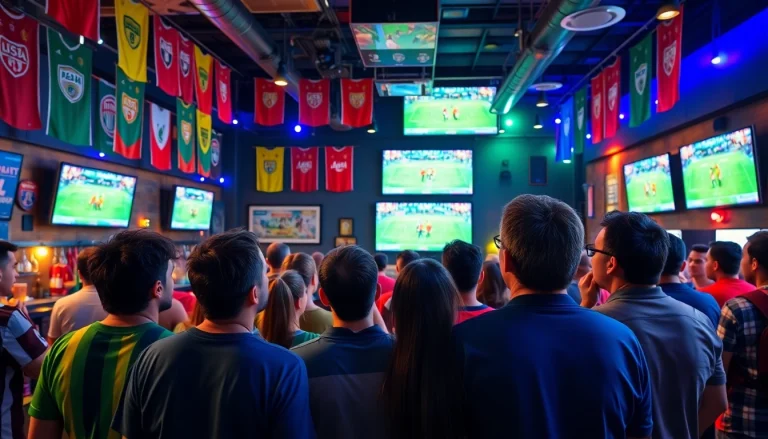 스포츠중계에 대해 함께 즐기는 열정적인 팬들의 모습