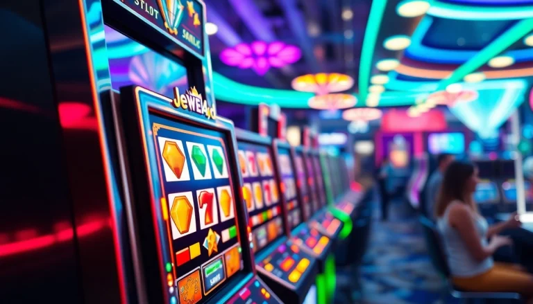 Rasakan pengalaman bermain jewel4d slot dengan desain mesin yang memikat dan suasana kasino yang meriah.