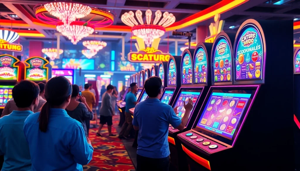 Menangkan dengan scater4d game di suasana kasino digital yang ceria dan berwarna-warni.