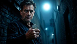 Explore the gripping story of Rancid Badges featuring a troubled cop in a dark alley.