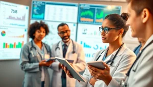 Research team discussing findings of the ADAPTABLE Aspirin Study in a collaborative environment.