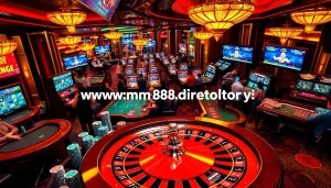 Explore thrilling gameplay at https://mm88.directory/, showcasing players at a vibrant roulette table surrounded by excitement.