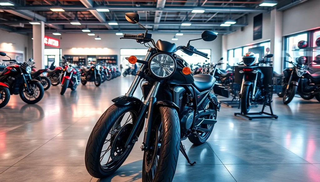 Wir kaufen dein motorrad in professionellem Motorradhandel mit modernen Modellen und einladender Atmosphäre.