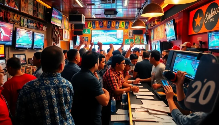 Engaged bettors participating in sports betting in Mexico, showcasing the lively market atmosphere.
