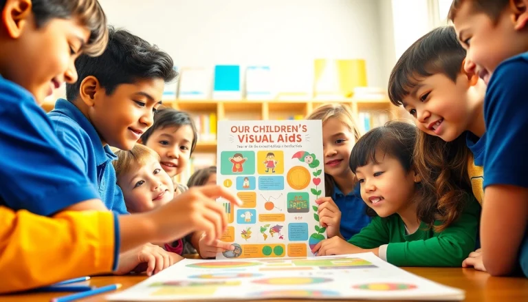 Children actively engaging with educational materials that represent Our Children's Vision, fostering curiosity and learning.