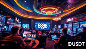 Experience 888 new's exciting gaming environment with dynamic betting and casino games.