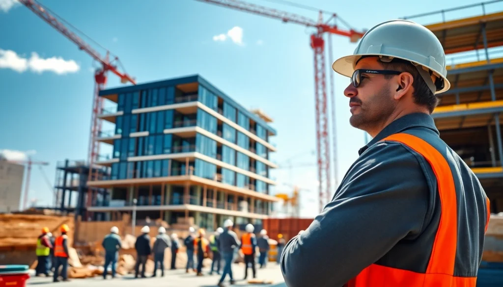 Demonstrating expertise as a New Jersey Commercial General Contractor at a vibrant construction site.