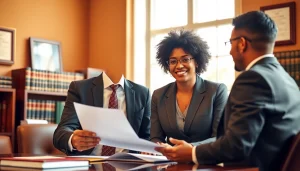 Consulting an attorney at https://www.expertlawattorneys.com in a professional setting, showcasing legal expertise.