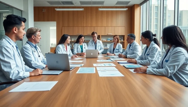 A diverse team discussing the findings of the ADAPTABLE Aspirin Study in a modern healthcare setting.