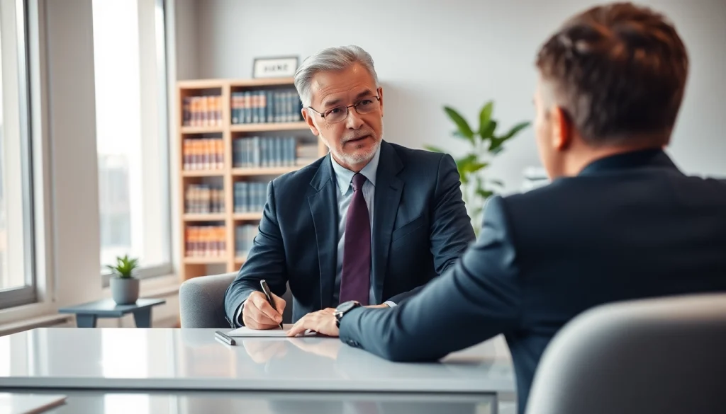 Consultation with a professional lawyer at https://www.aafloridalawyer.com in a modern office setting.