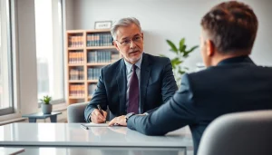 Consultation with a professional lawyer at https://www.aafloridalawyer.com in a modern office setting.