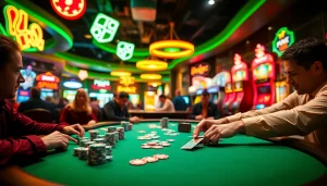 Experience thrilling poker action at https://xx88casino.com/ with vibrant chips and intense gameplay.