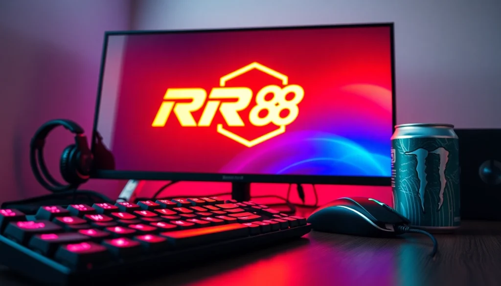 Engage with the dynamic world of RR 88 gaming tech through this vibrant setup.
