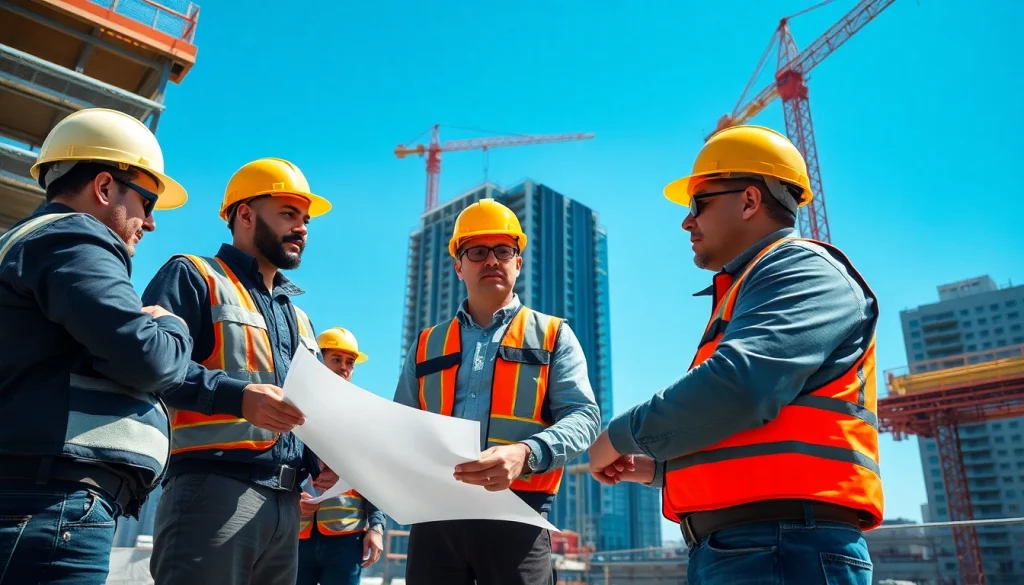 Highlighting a professional New York General Contractor team working diligently on a construction site.