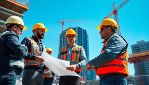 Highlighting a professional New York General Contractor team working diligently on a construction site.