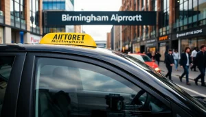 Catch a reliable taxi Nottingham to Birmingham Airport with professional service amidst urban energy.