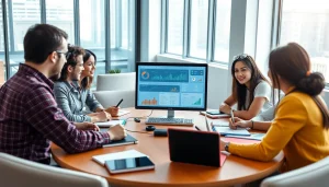 Explore AI testing solutions with https://benchbot.ai in a collaborative office environment.