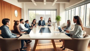 Strategisches Meeting bei https://zukunftkapital.de in einem modernen Büro mit engagierten Teilnehmern.