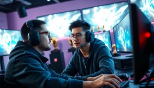 Login untuk bukti4d login slot dengan gamer profesional di setup modern.