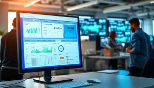 Optimieren Sie Ihre Prozesse mit dem Order Entry System in einem modernen Büro.