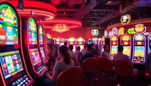 Menangkan slot gacor dengan semarak dalam suasana kasino yang berenergi dan penuh warna.