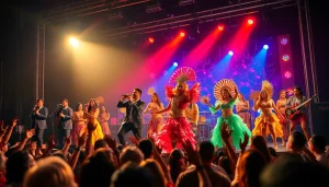 Engaging scene of performing artists at https://tcspecialentertainment4u.com showcasing diverse talents in a lively stage environment.