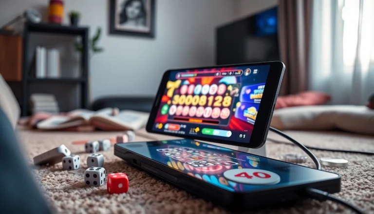 Permainan ungu toto di layar komputer dengan aksesori permainan menarik di latar belakang.