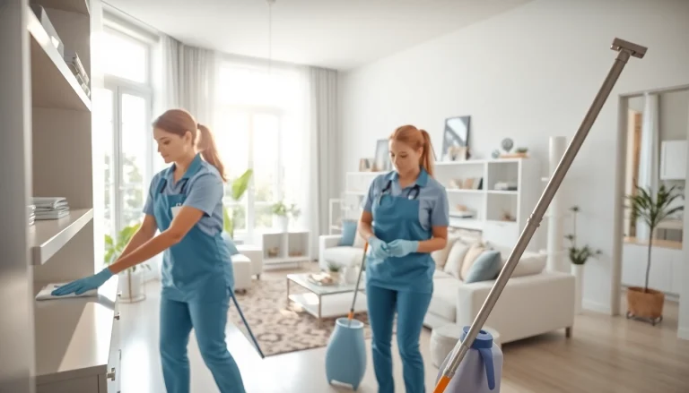 Experience exceptional Cleaning service as professionals clean a spacious and bright living area.