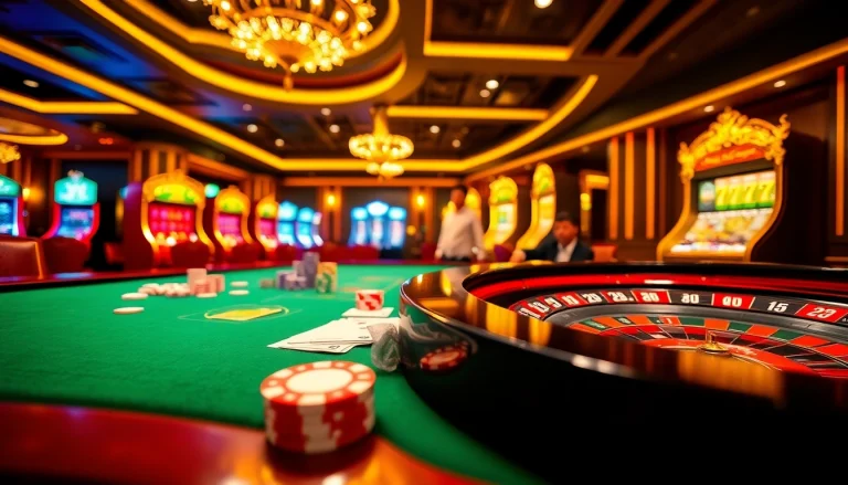 Experience the thrill of 389WIN at a luxurious casino with vibrant games and betting excitement.