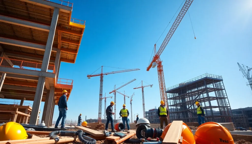 Engaging construction workers at a Denver site representing the construction association denver.