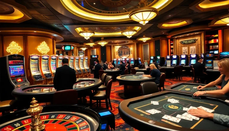 GO8 players enjoying thrilling moments at roulette and blackjack tables in a luxurious casino atmosphere.