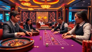 Experience exhilarating poker action at the iwin gaming table in a luxurious casino.