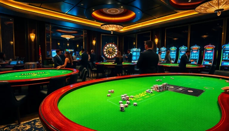 XN88 BET captures the excitement of a luxury casino experience with vibrant tables and thrilling gaming.