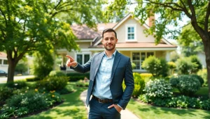 Visit real estate listings with a professional agent showcasing a charming home.