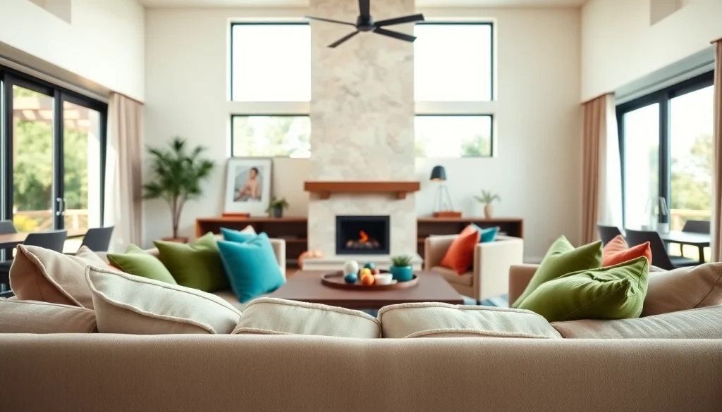 Home renovation showcasing a stylish and inviting living room with modern design elements.